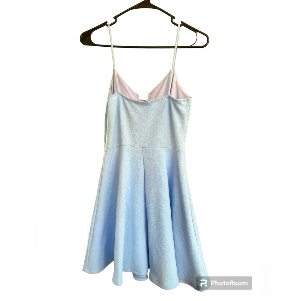 Lulu’s Mini Dress Spaghetti Straps Baby Blue Size Small - Picture 4 of 7